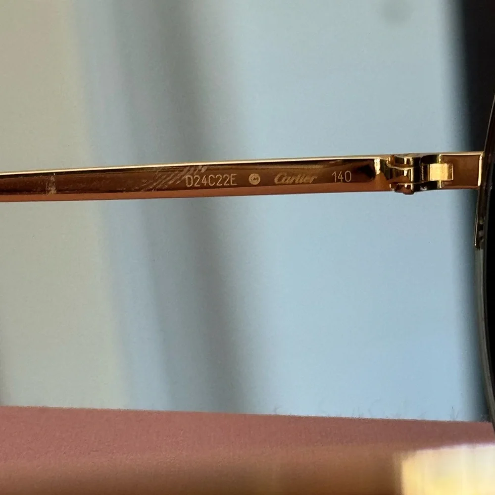 Cartier Gold Round Sunglasses